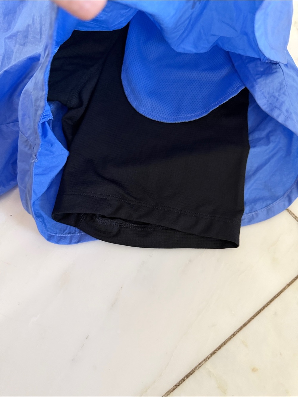Nike Running Division medium light blue lined active athletic 3-pocket shorts - Picture 3 of 10